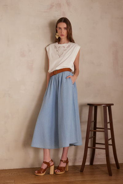 Picture of JOY COTTON MIDI SKIRT